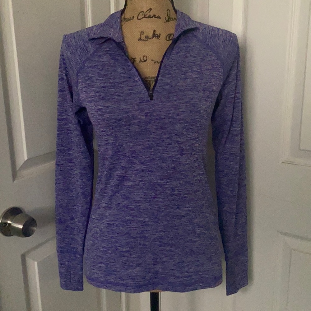 Rapidry Performance Purple 1/4 Zip Long-Sleeve Top